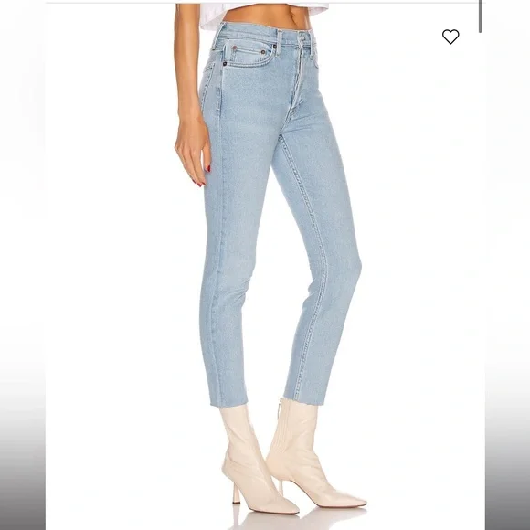 RE/DONE 90's High Rise Ankle Crop Jeans Size 25 - Picture 2 of 8
